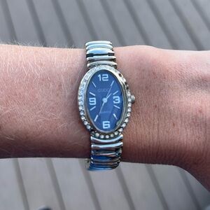 Antique original Gucci Blue Dial Silver Band